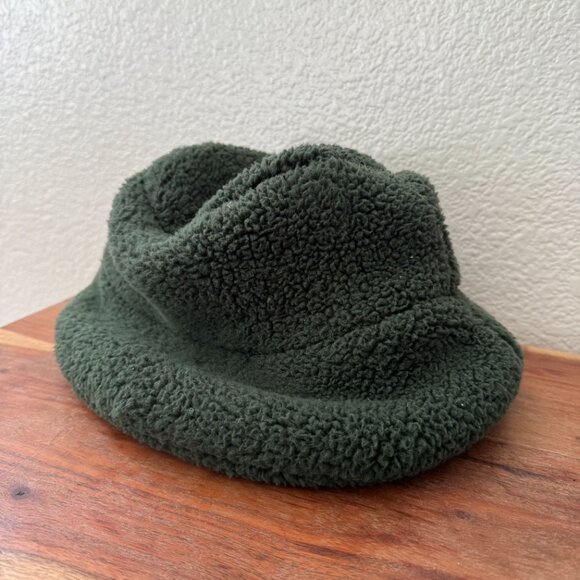 Lucy & Yak Travis - Borg Fleece Bucket Hat in Pine Green Size S/M - Picture 4 of 7